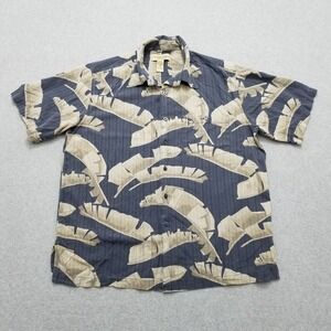 Cooke Street Hawaiian Shirt‎ Mens Medium Button Up Pocket Short Sleeve Silk